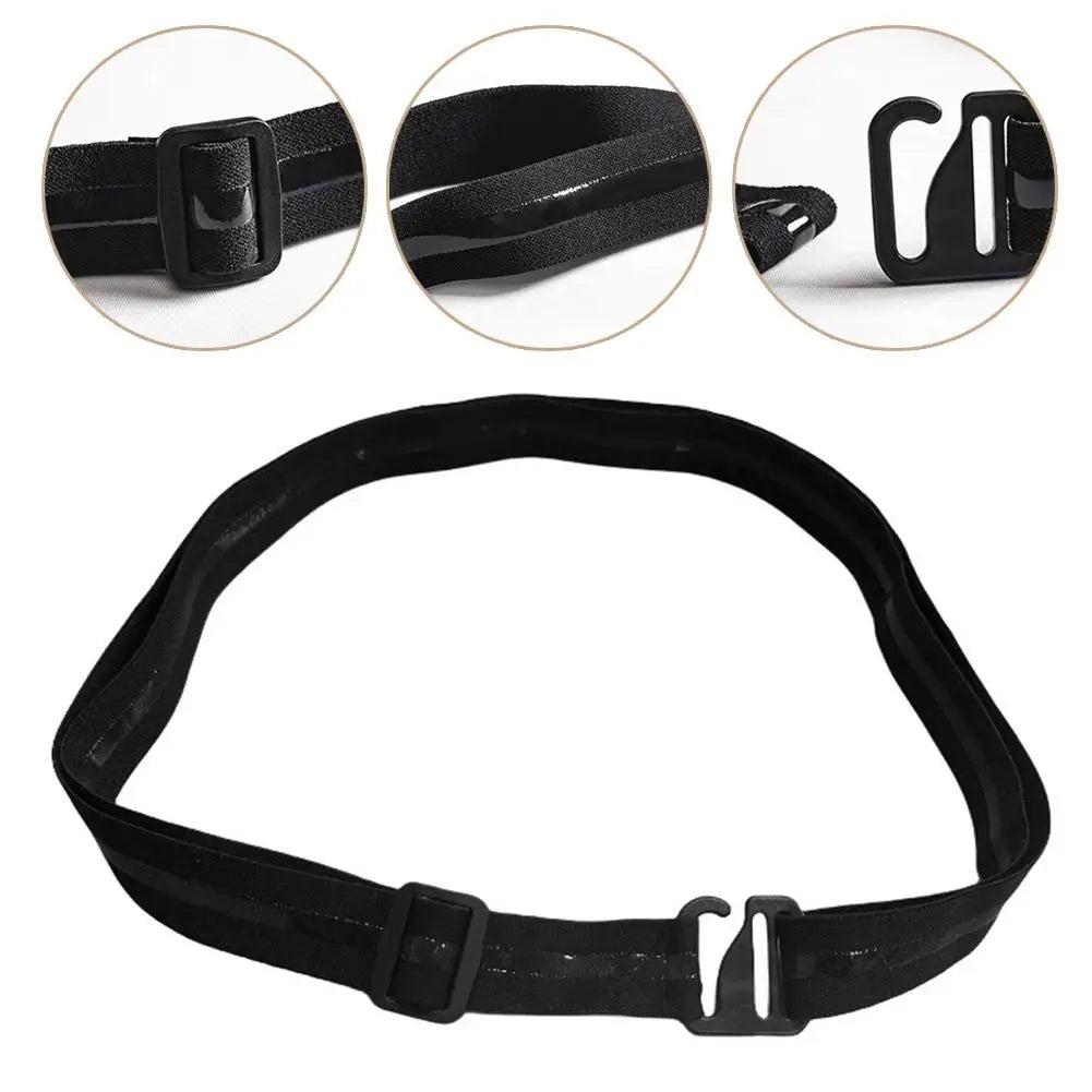 Men Women Shirt Stay Belt Imitation Nylon Black Non-slip Elastic Waistband Adjustable Tuck Straps Anti-wrinkle For Business F4v9