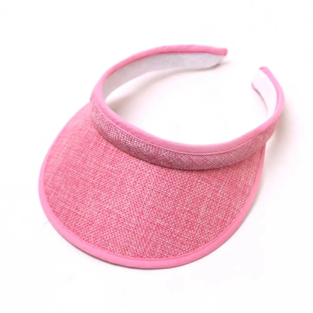Fashion Simple Topless Hat Lady Outdoor Sunscreen UV Big Brim Sun Sports Visor Hat Running Caps Tennis Parent-child Beach Hat