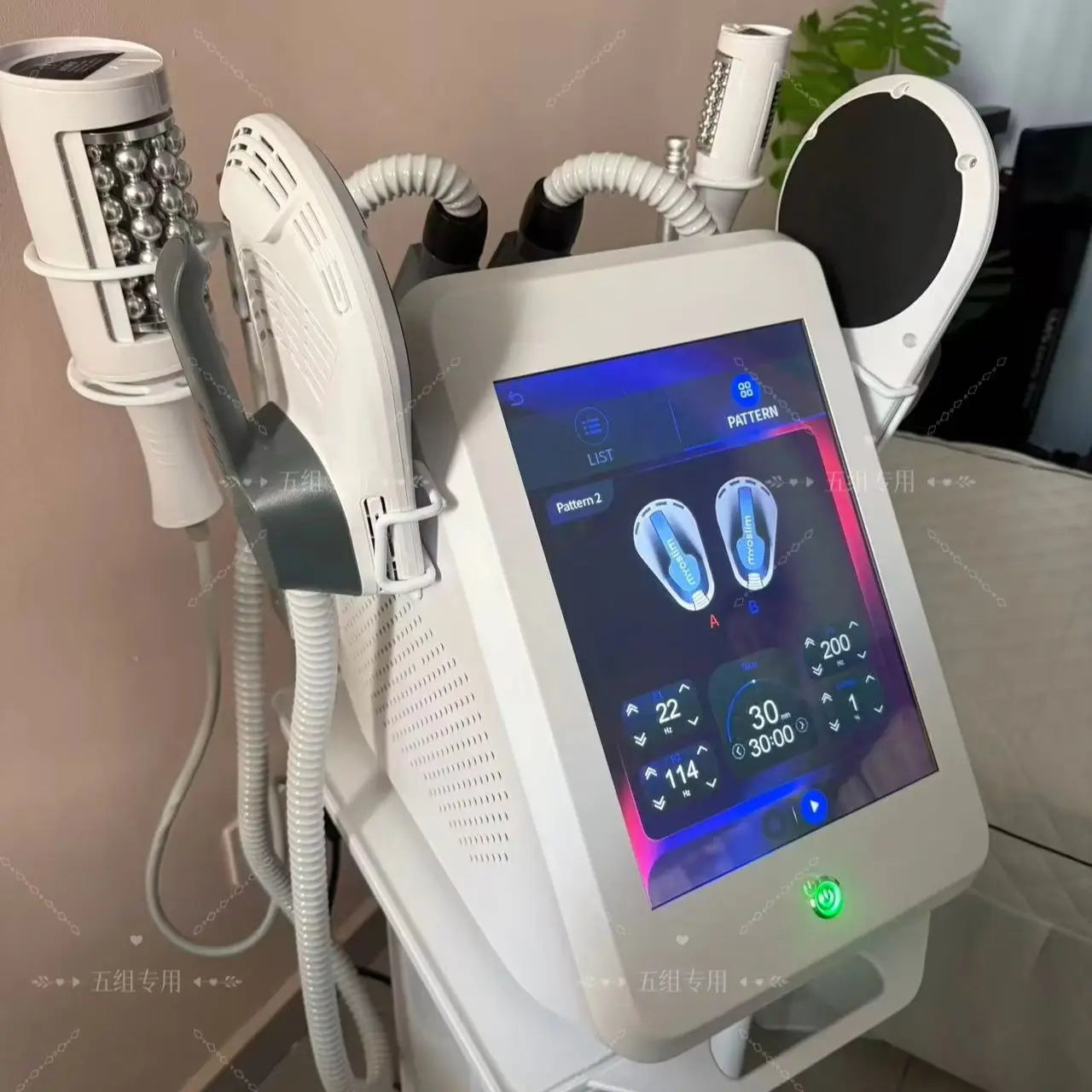 2 IN 1 200HZ EMS Roller Slimming Cellulite Reduction Inner Ball Roller 360 Degree Infrared Vacuum Roller Massage Beauty Machine