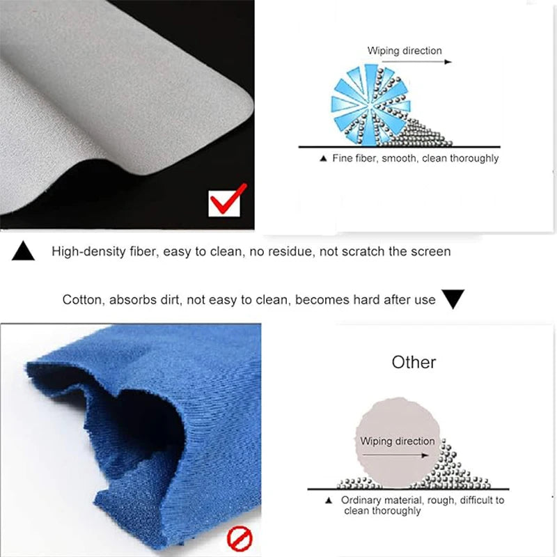 Soft Microfiber Dust Cleaning Cloths Screen Keyboard Protector Cover for MacBook Neo Air Pro 13 14 15 16 Inch Laptop Accessories