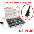 HOT STONE MASSAGE SET WITH TEMPERATURE ADJUSTMENT - Hot Stone Massage Set with Heater, Professional Spa Massage Tool - For Neck,