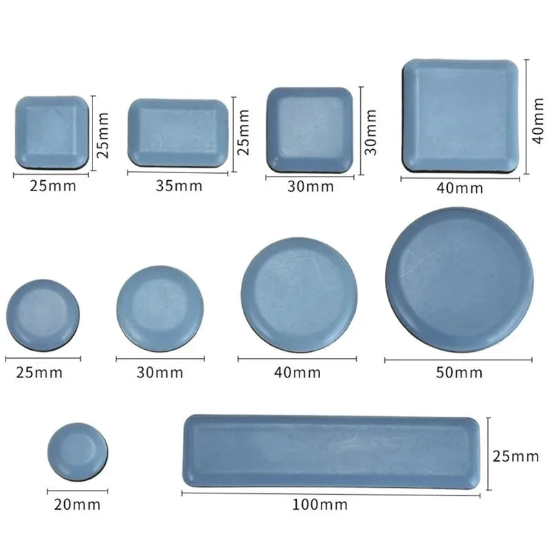 4pcs/set Furniture Leg Slider Pads Anti Scratch Easy Move Heavy Furniture Thickened Moving Pad Anti-abrasion Floor Protector Mat