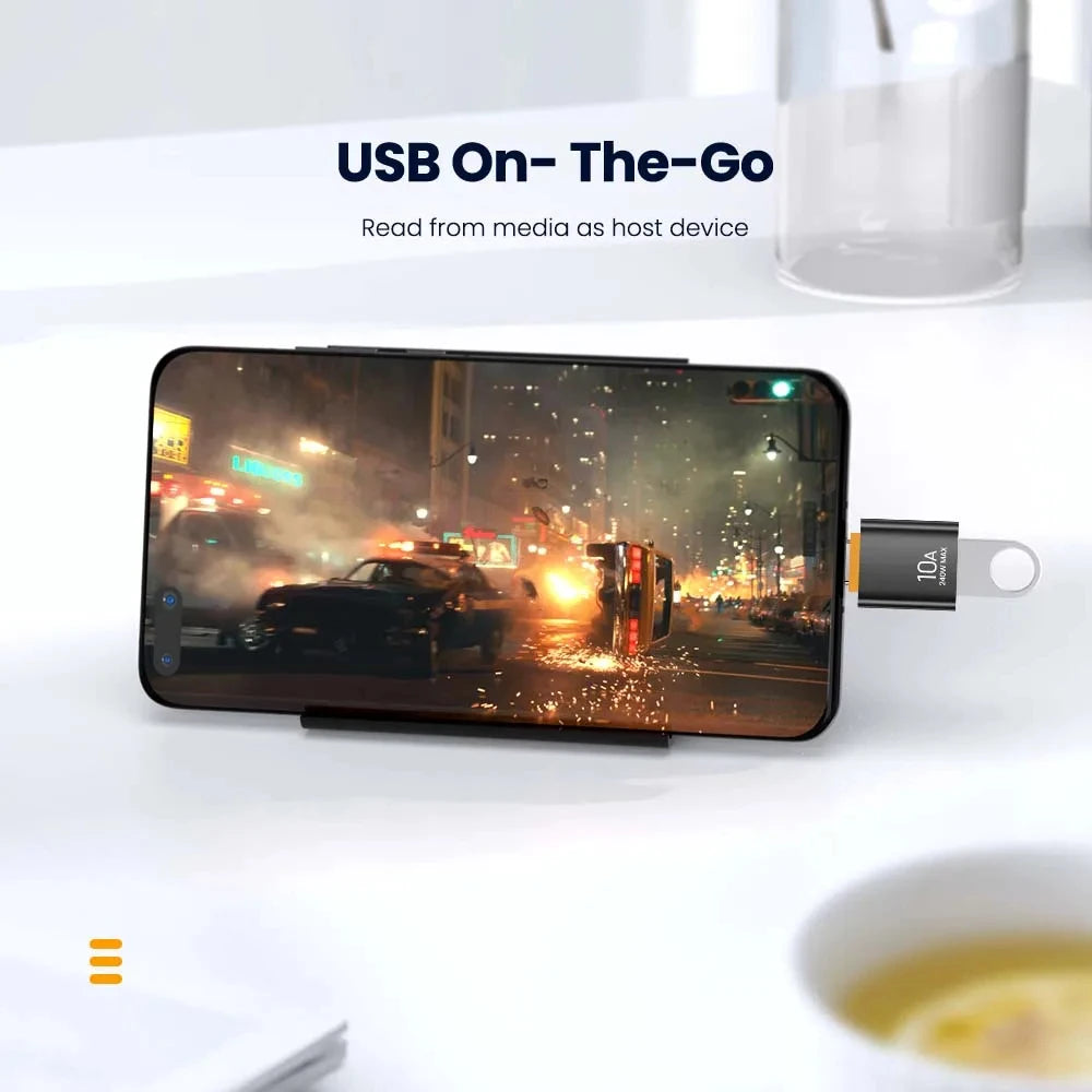 NNBILI 10A USB A To USB C OTG Adapter Type C to USB Converter USB 3.0 Adapter For Xiaomi 14 MacBook USB To Type C OTG Connector