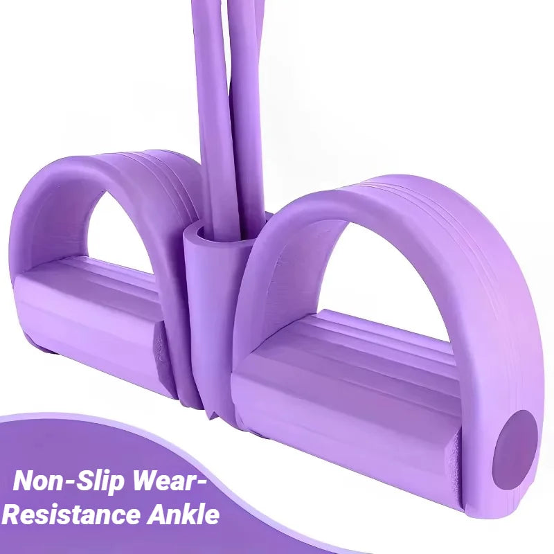 C Four-Tube Pedal Tensioner Multi-Functional Household Fitness Equipment Yoga Abdominal Strengthening Elastic Band Tension Rope