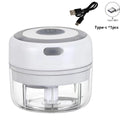 100ml/250ml Electric Mini Garlic Press Chopper - Rechargeable USB Masher with Powerful Lithium Battery, Easy Meat Grinder