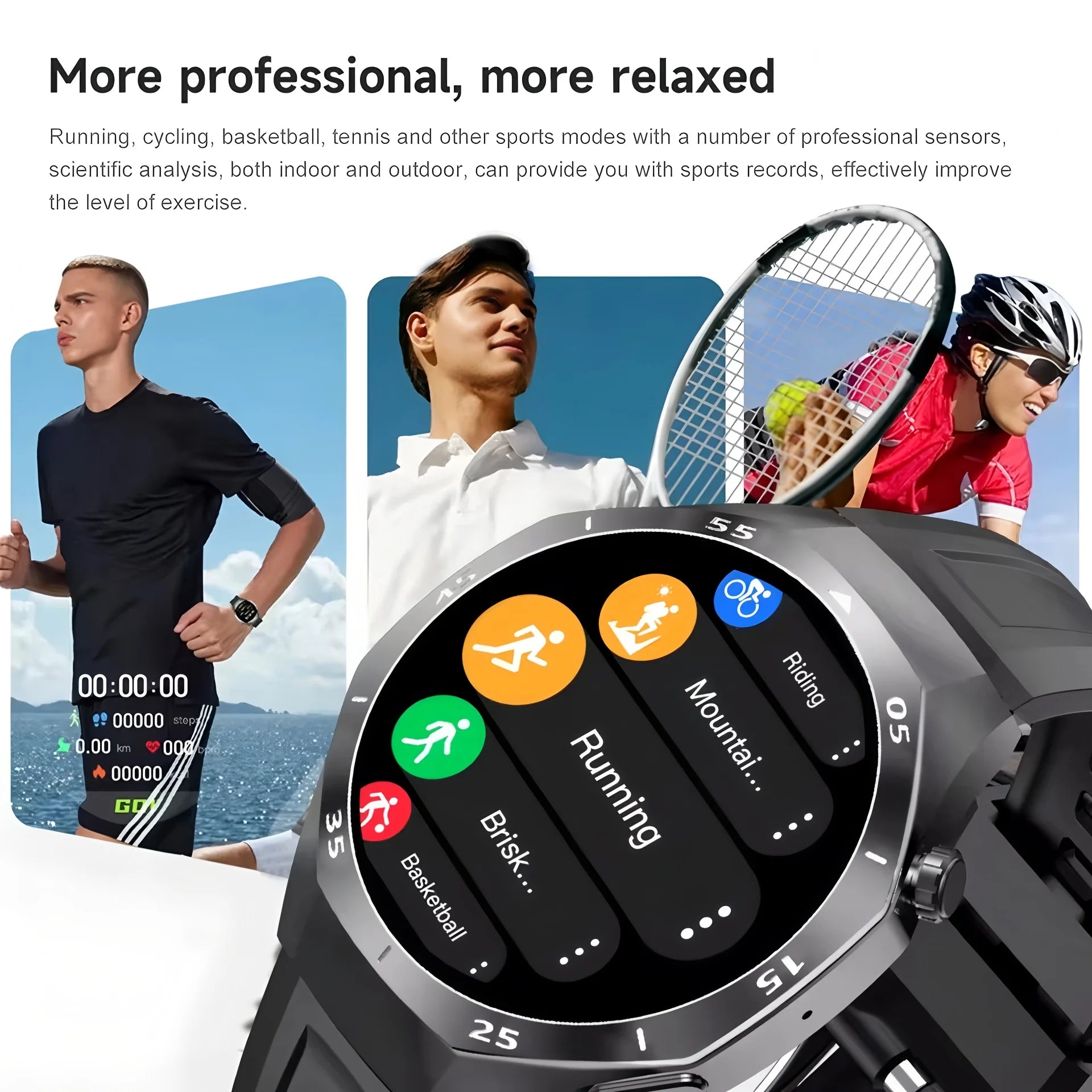 Smart Watch 5 Pro GPS NFC Smartwatch Men 360*360 AMOLED Screen Heart Rate Monitor Bluetooth Call IP67 Waterproof Men Smartwatch