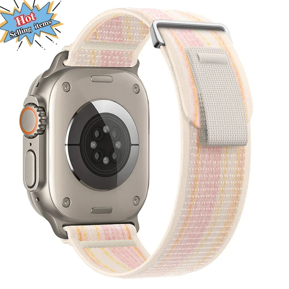 Trail Loop Strap For Apple Watch Ultra 3/2 49mm Series 11 10 9 8 7 46mm 45mm 41mm 42mm Sports Nylon Wristband iWatch 6 5 SE 44mm
