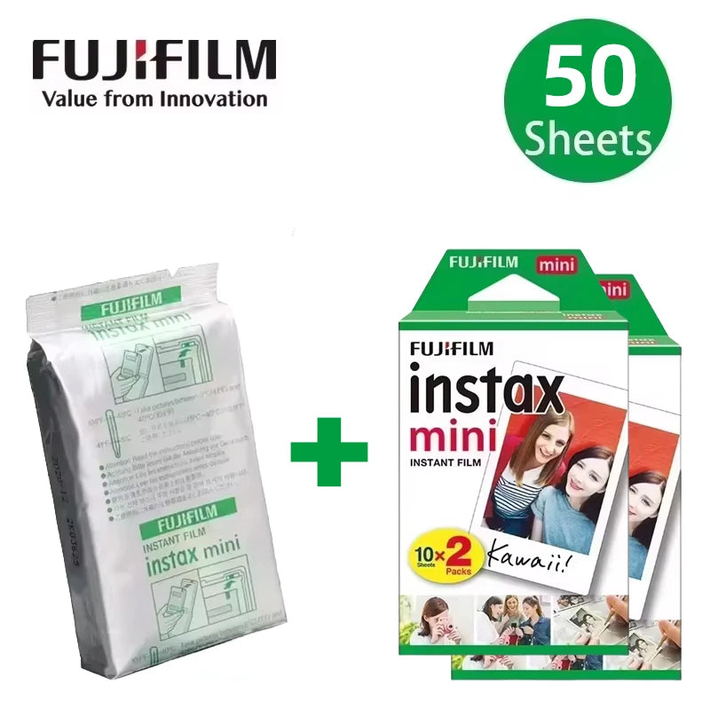 Fujifilm Instax Mini Instant Film 10/20/30/40/50/60/70/80/100/200 Sheets For Instant Mini Camera mini11 12 9 90 White Edge Films