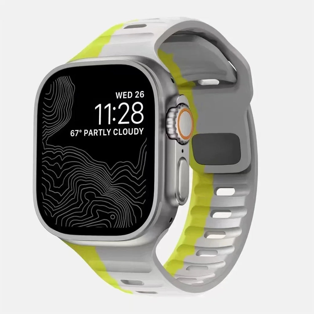 Sport Strap For Apple Watch Ultra band 49mm 45mm 46mm 44mm 42mm 41mm Silicone Air hole Bracelet iWatch Serie 11 10 9 8 7 6 SE