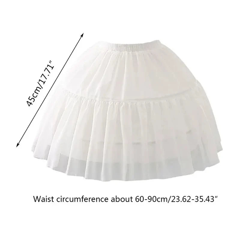 Women Elastic High Waist Ballet Sweet  Tutu Skirt Satin Bowknot Mesh Tulle Fluffy Petticoat Dress Underskirt