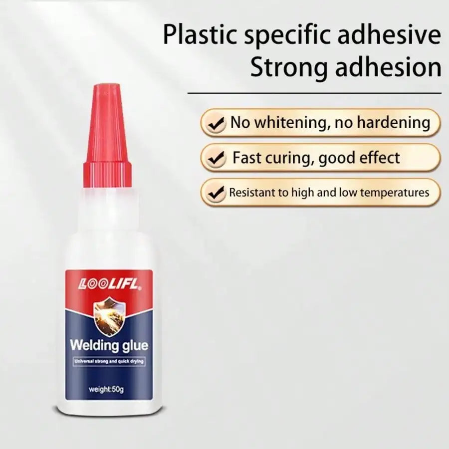 6 Pack 50g LOOLIFL Oily Welding Super Glue Fast Curing Waterproof Flexible Repair Glue for Bike Motorcycle Tire Archery Carbon Arrow Metal Plastic Leather Crafts