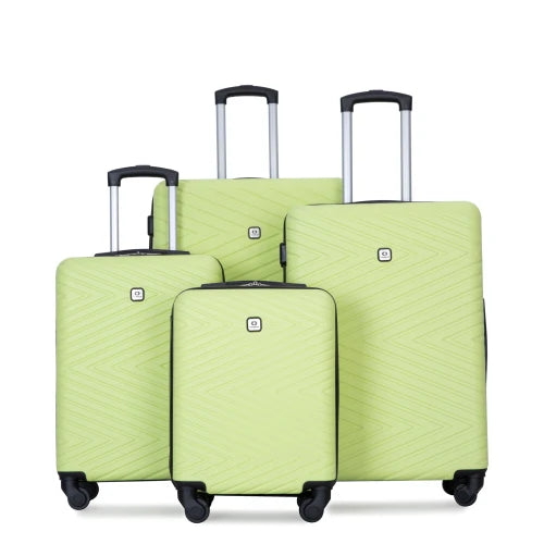 Travelhouse Luggage Set 4-Piece ABS Suitcase With Spinner Wheels, 24 Inch and 28 Inch with TSA Lock, 16, 20 Inch Carry On Luggage