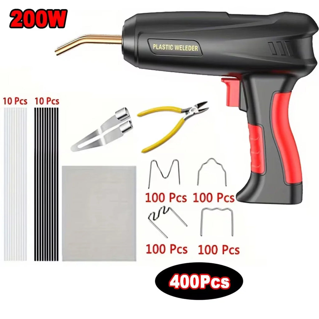 Besper 200W Plastic Welder, 2in1 Plastic Welding Kit Plastic Repair Welder Hot Stapler Soldering Gun Car Bumper Plastic Repair