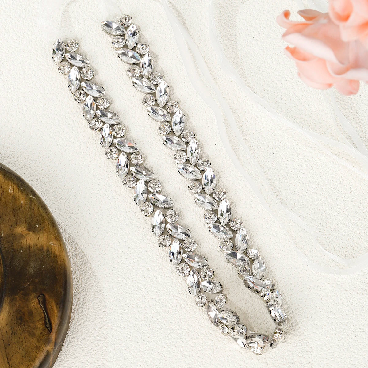 Luxury Crystal Belt Fashion Viscose Bride Belt Handmade Wedding Waist Chain For Women Sparkling Rhinestone Sash Accessories