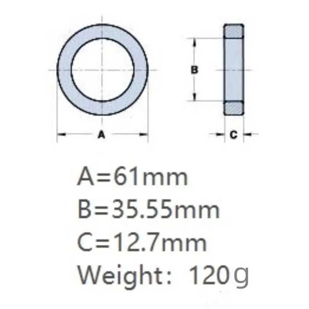 2Pcs FT240-43 FT-240-43 American RF Ferrite Magnetic Ring Shortwave Antenna Balun Magnetic Core