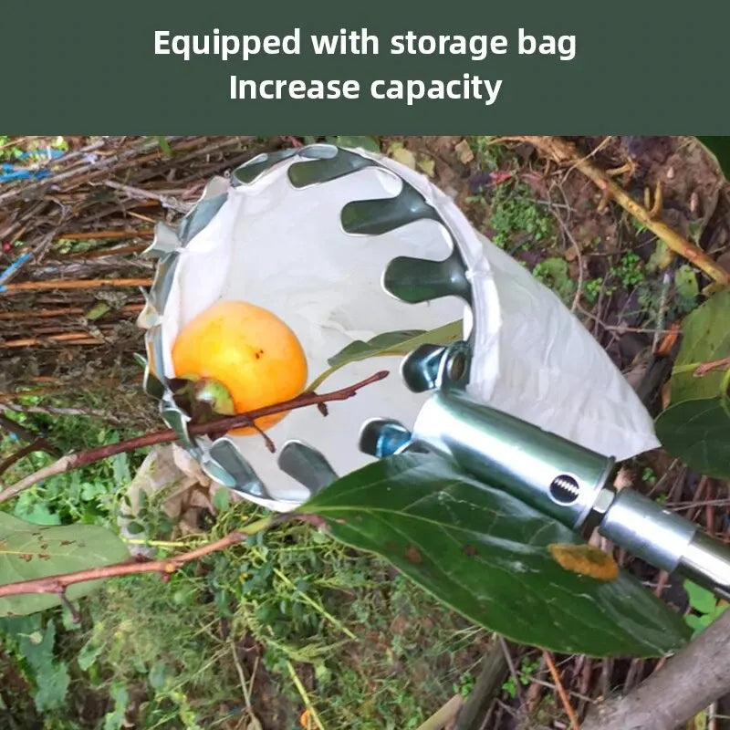 1pc Fruit Picker Tool, Metal Cherry Picker Tool, Fruit Picker Basket Head,Fruit Harvester Attachment Garden Hardware Tools