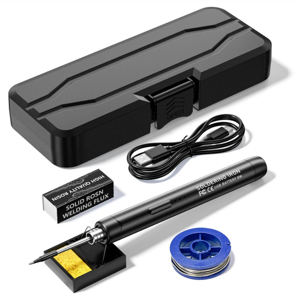 5V 8W USB Soldering Iron Wireless Electric Soldering Iron Fast Charging Lithium Battery Solder Iron Portable Repair Welding Tool