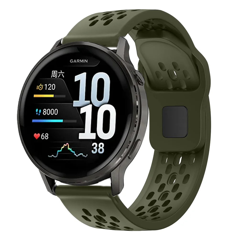 18/20/22mm Silicone Strap for Garmin Venu 4 45/41mm Venu 3 3s Sq 2 Plus Forerunner 170 70 570 265 255 Bracelet Active 6 5 Correa