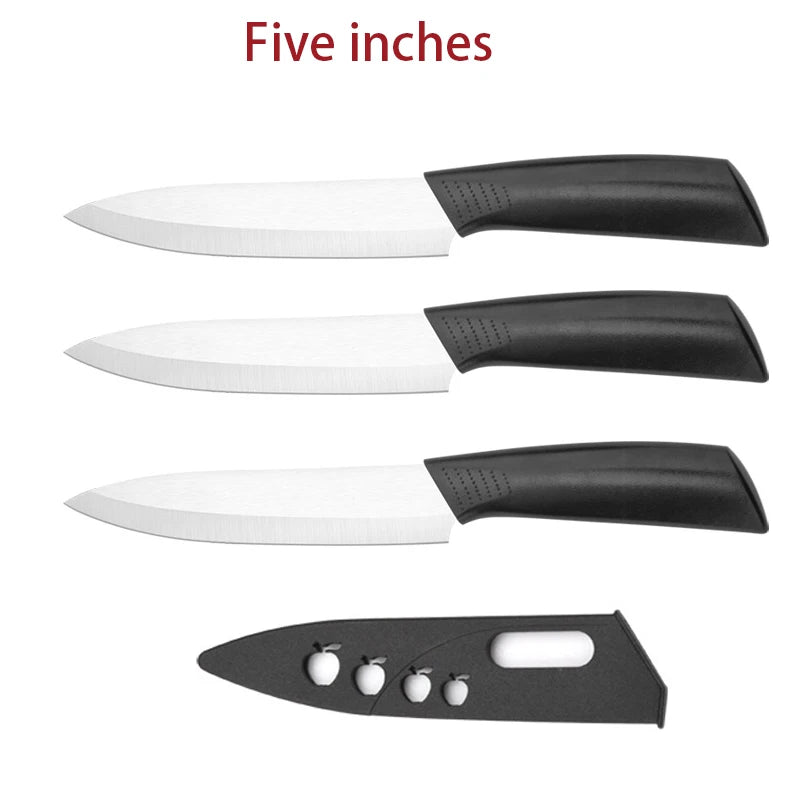 3/4/5 Inch Ceramic Knife Can Resist Oxidation Without Rust Fruit  Knife Cover Portable Baby And Toddler Food Preparation Knivse
