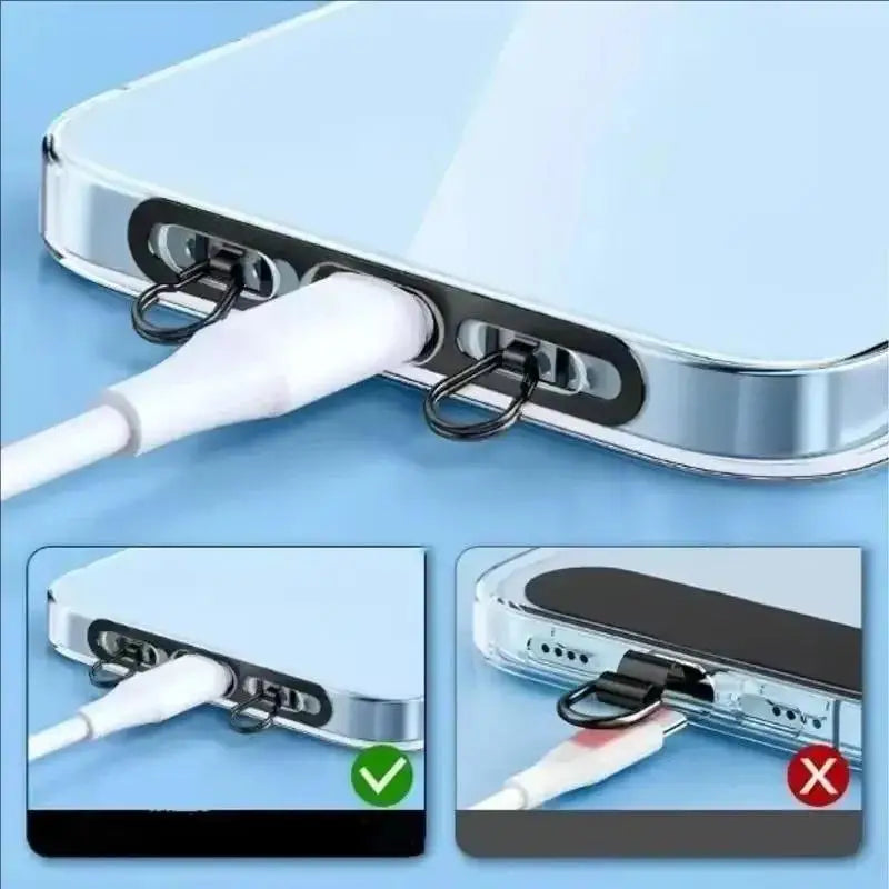 Ultra Thin Metal Phone XYun Lanyard Gasket Patch Stainless Steel Sturdy Hanging Cord Clips Cellphone Safety Connecter Accessorie
