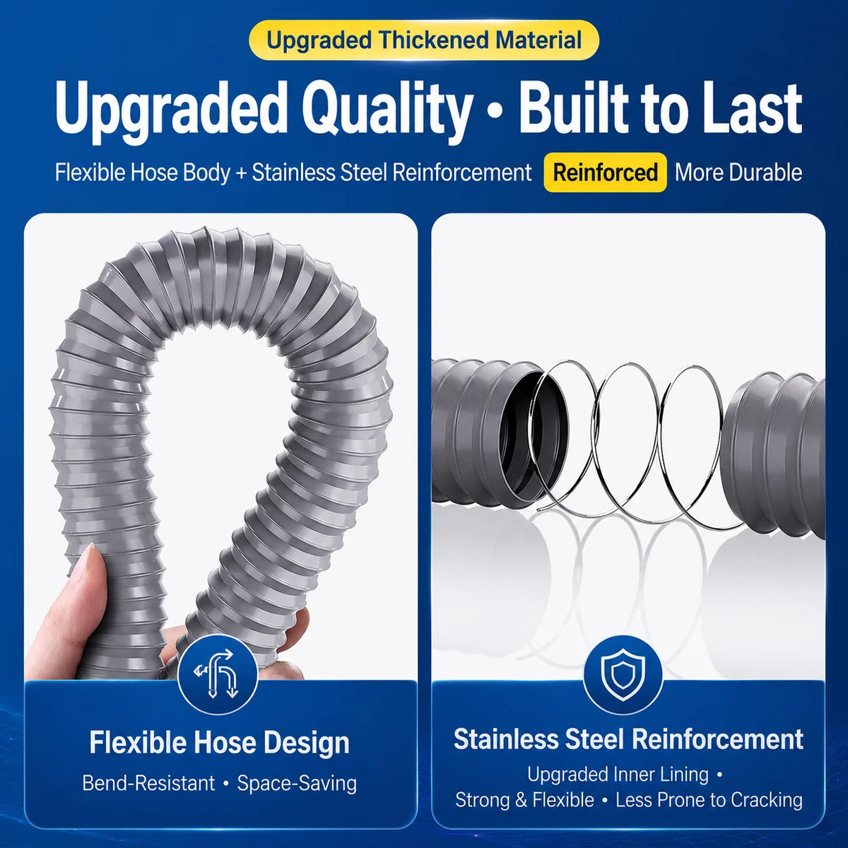 Universal Flexible Kitchen Sink Drain Pipe Anti-Odor Sewer Hose Extension Tube for Mop Pool Laundry Sink Accessories