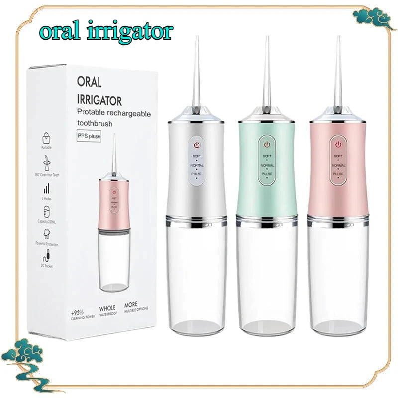 Oral Irrigator USB Fast Charging Type Oral Irrigator 3 Modes 4 Jet Tips Teeth cleaning machine PortableMouth Washing Machine