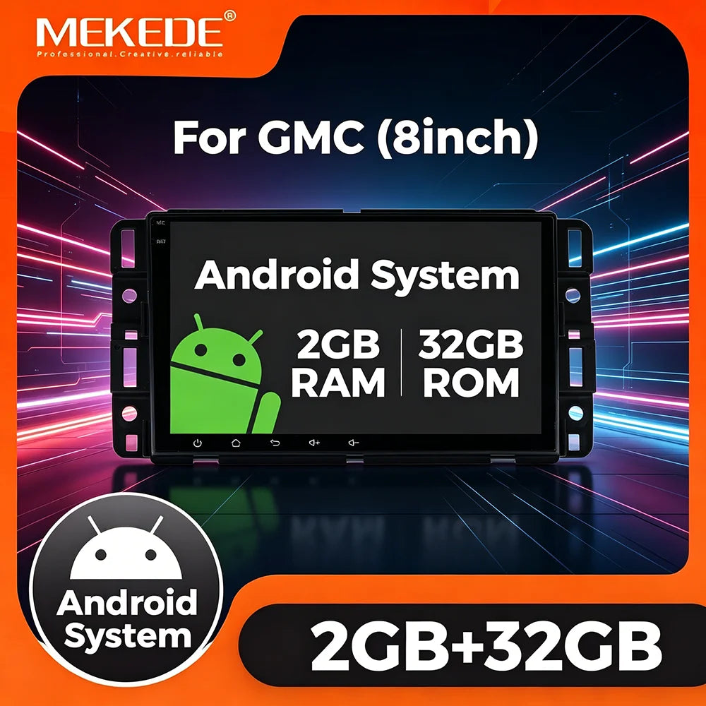 MEKEDE 8inch Screen Android System Audio for Chevrolet Silverado Impala GMC Yukon Acadia Sierra Carplay Auto Multimedia Video Player 2G 32GB Head Unit Autoradio 2Din Radio FM Stereo Support Bluetooth DSP RDS AV Output Full Rc