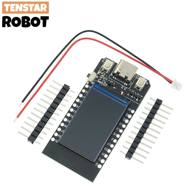 TENSTAR T-Display ESP32-D0WD CH9102 Chip 16MB WiFi And Bluetooth-Compatible Module Development Board 1.14 Inch LCD Control