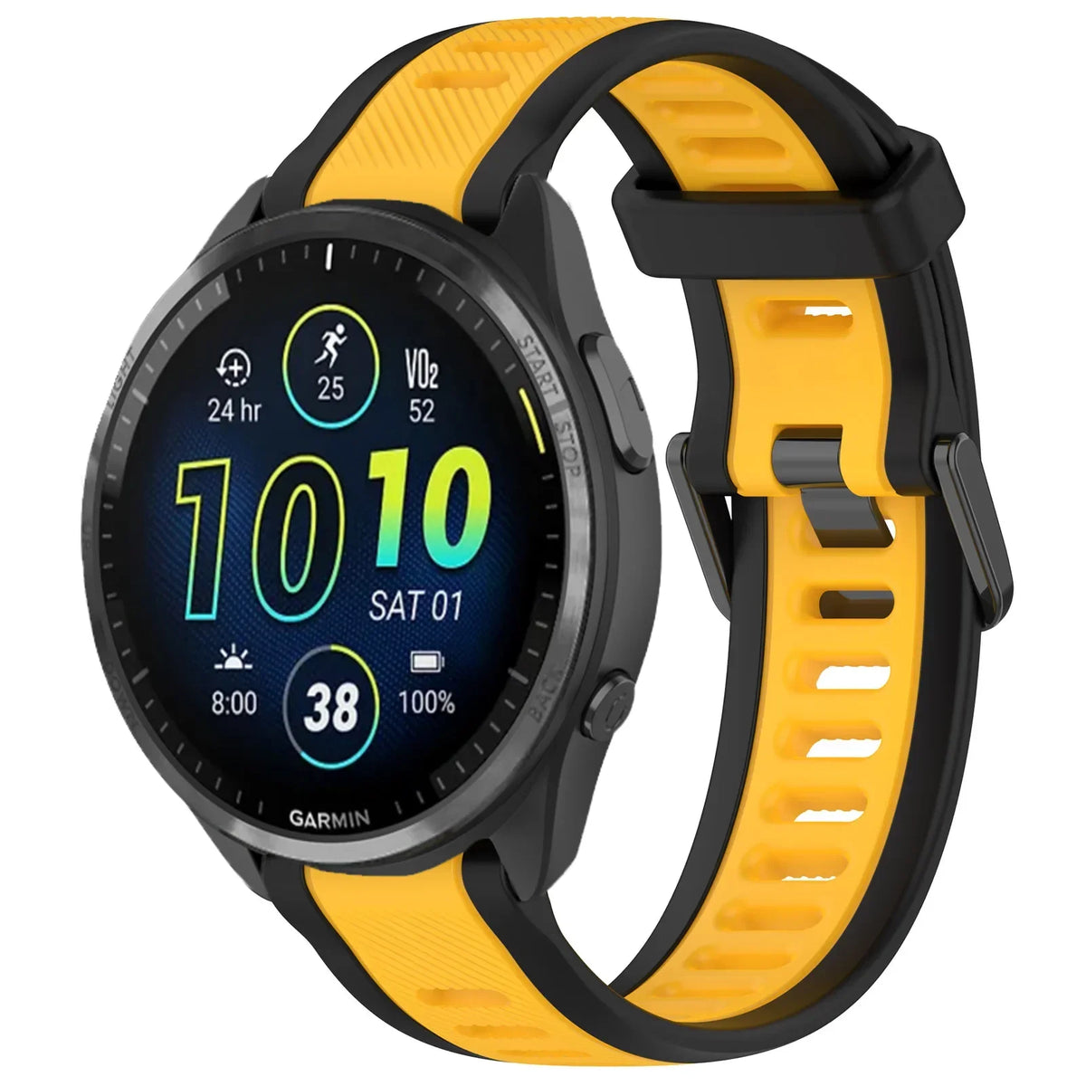 18mm 22mm 20mm Official Silicone Strap for Garmin Forerunner 970 570 55 965 265 165 Venu 3 2 Vivoactive 6 5 Band Bracelet Correa