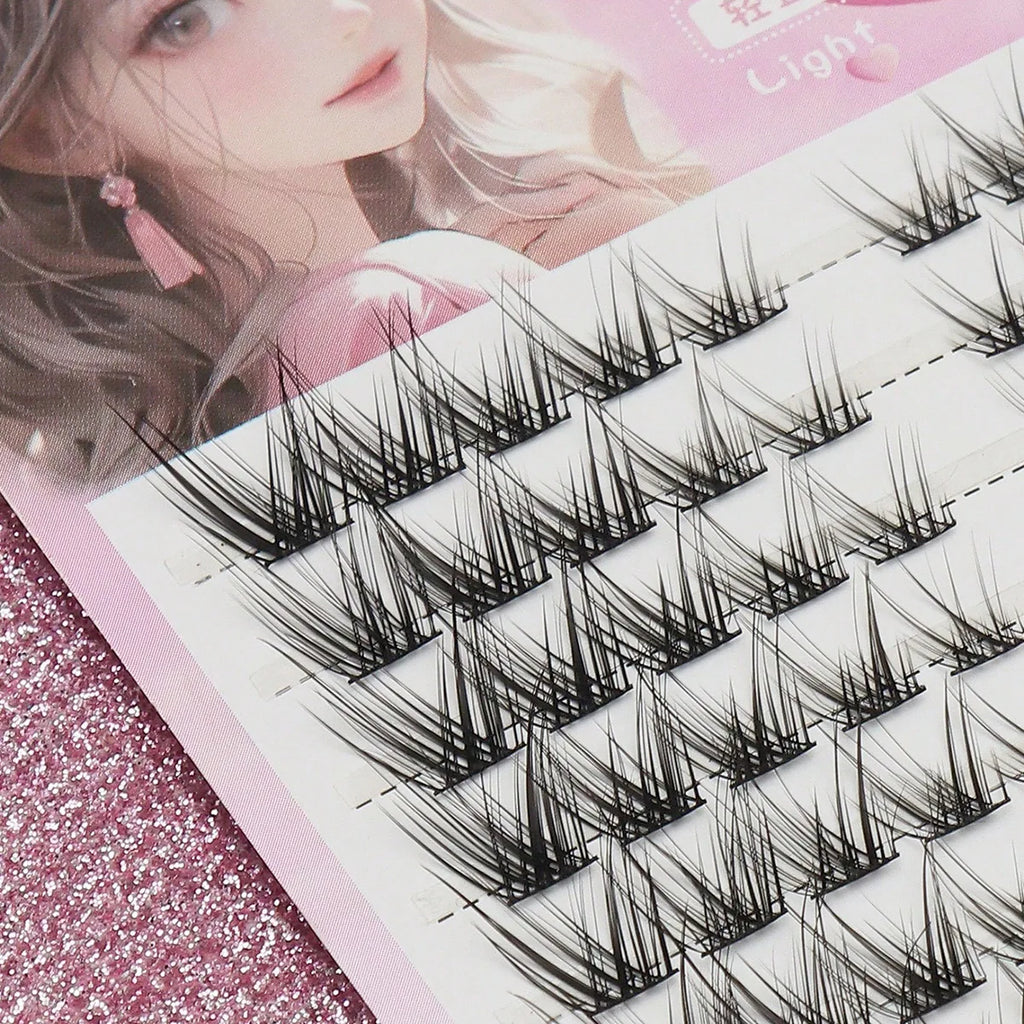 DIY Clusters Eyelash Extension Winged Individual Lashes Volume False Eyelashes Natural Segmented Eyelash Bundles Makeup Tools