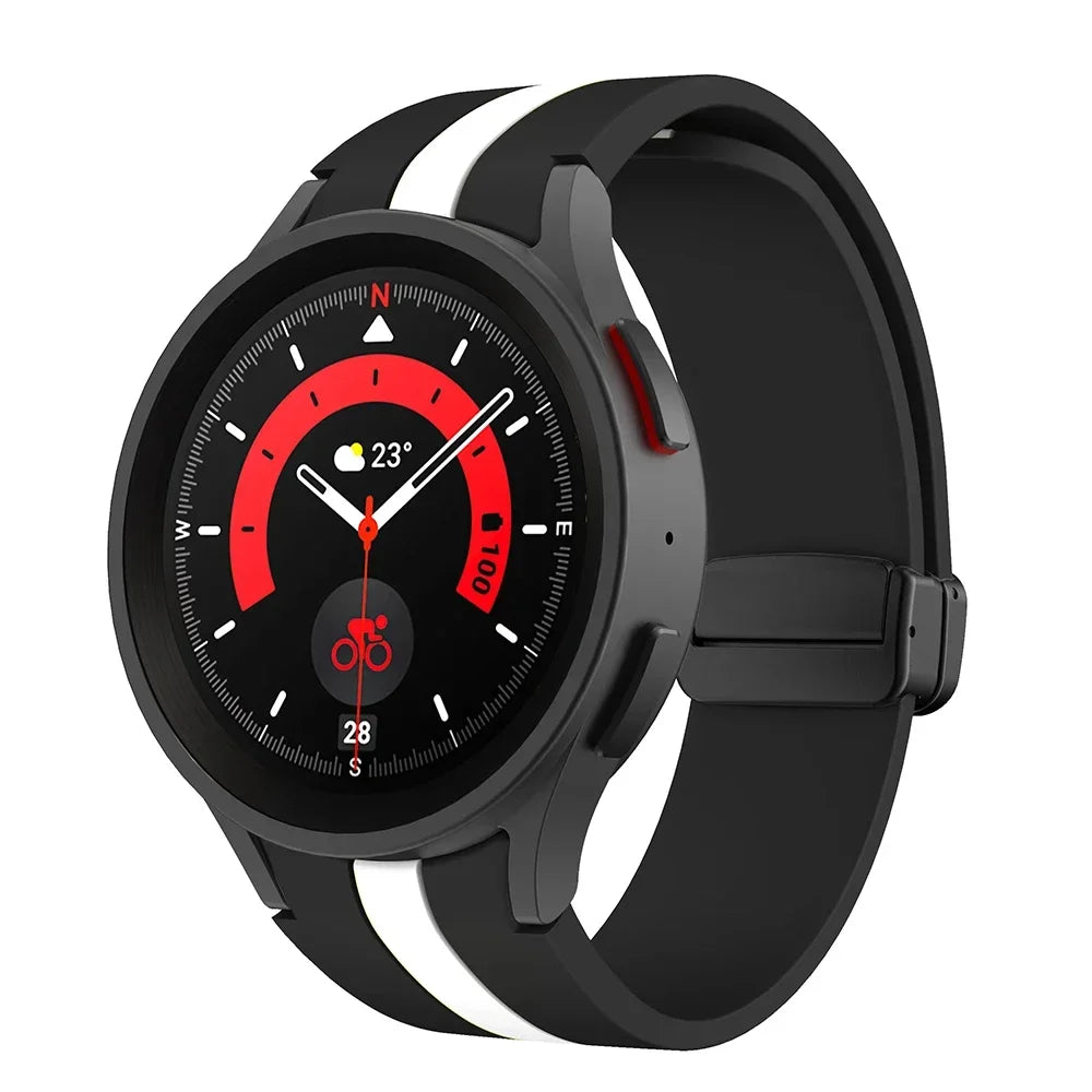 Silicone Strap for Samsung Galaxy Watch 5 Pro 45mm Galaxy Watch 6 5 4 44mm 40mm Magnetic Buckle Band For Watch 6 Classic 43 47mm