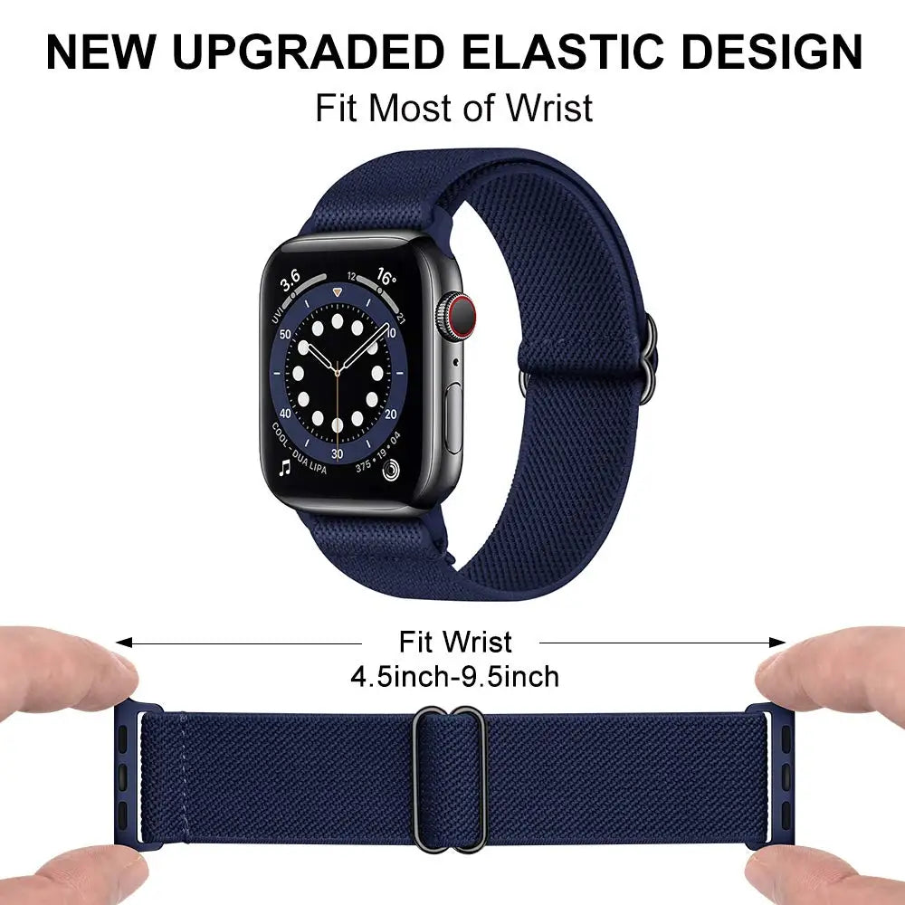 Scrunchie Strap for Apple Watch Band 45mm 44mm 40mm 41mm Adjustable Nylon Bracelet iWatch Series Ultra 3 4 5 SE 6 7 8 9 10 11