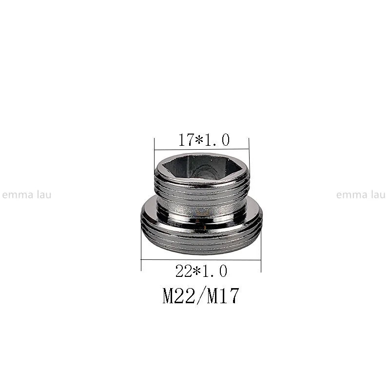 16 17 18 20 21 22 23 24 25 30mm Turn 22 Faucet Aerator Adapter Water Purifier Fittings Brass Kitchen Faucet Plumbing Accessories