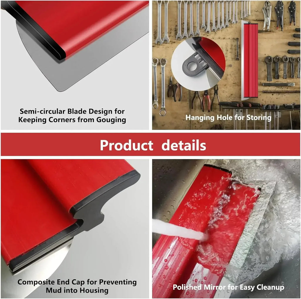 1-4PCS 25cm/40cm Stainless Steel Scraper for Wall Plastering Leveling Tool Putty Knife Wall Finishing Trowel Home Accessories