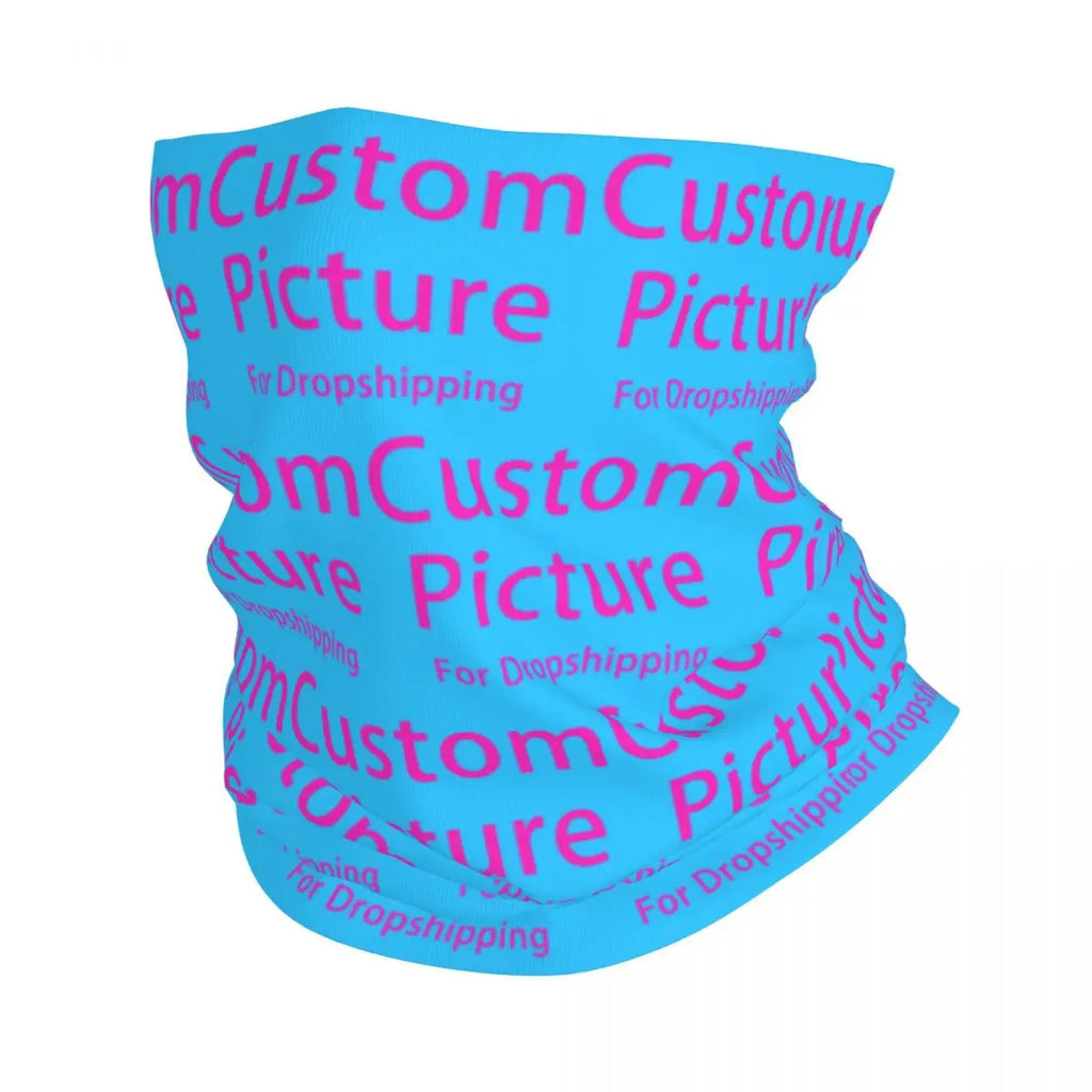 Custom Personalized Custom Photo Logo Neck Gaiter Women Men UV Protection Winter Customized DIY Print Bandana Scarf for Cycling