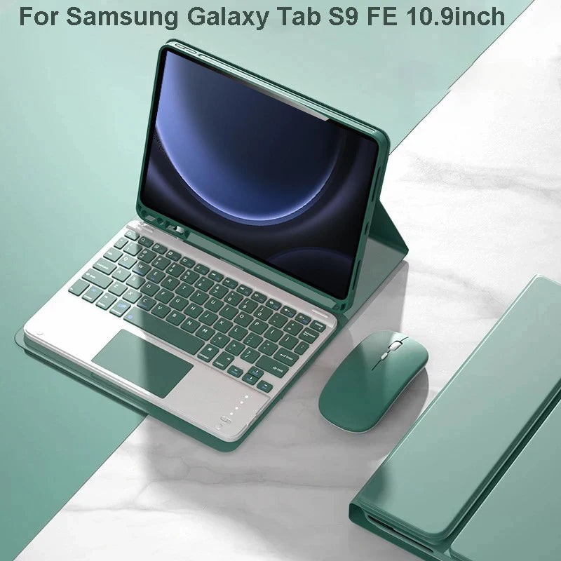 Case for Samsung Galaxy Tab S9 FE 10.9inch Detachable Bluetooth Keyboard Case For Samsung Tab S9 FE 10.9inch SM-X510/X516B