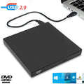 DeepFox USB External CD DVD Reader CD/DVD Drive USB2.0 External Disk Drive CD-ROM DVD-ROM Optical For Macbook Laptop Desktop PC