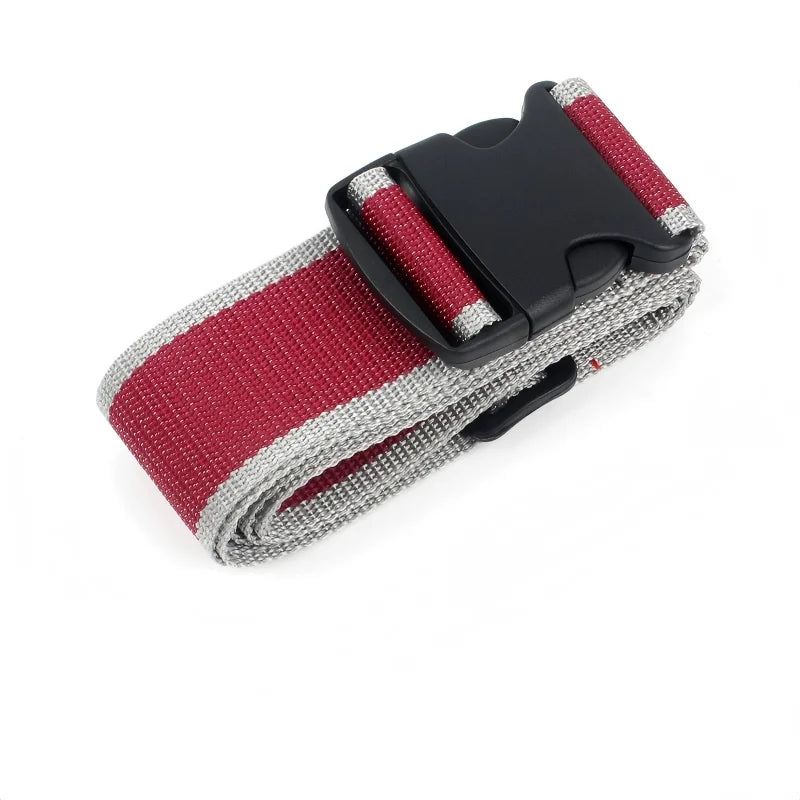 1pc 2m Adjustable Luggage Strap Cross Belt Packing Travel Suitcase Nylon Lock Buckle Strap Baggage Belts Camping Bag Accessories
