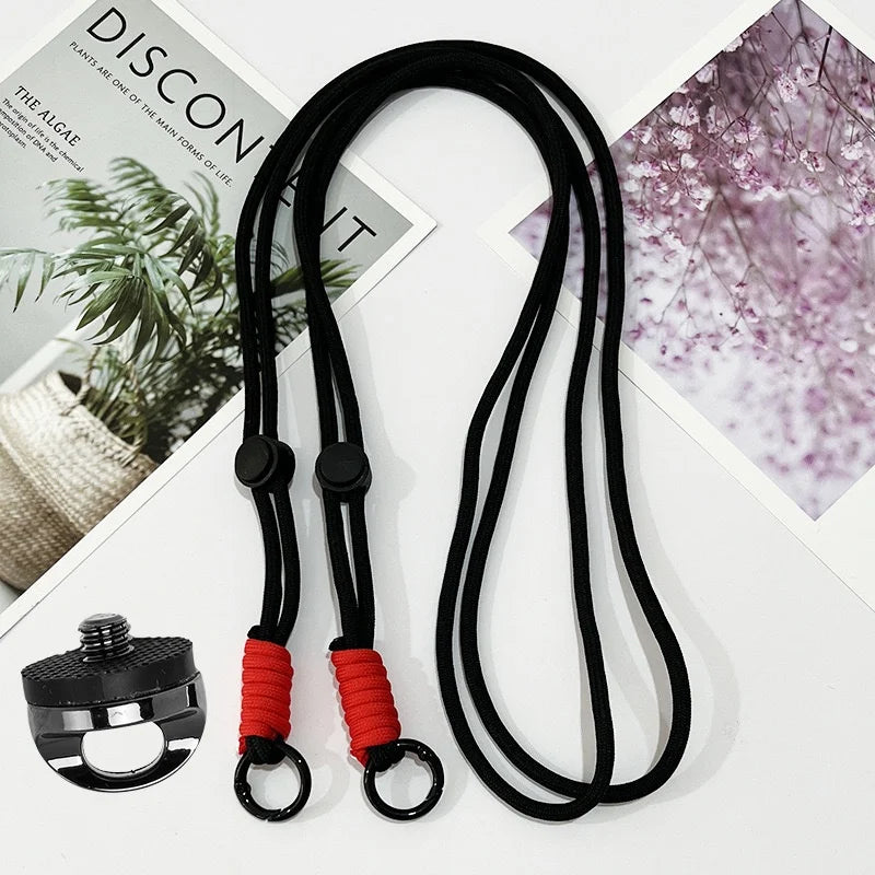For DJI OSMO Pocket 4 3 Crossbody Neck Strap with 1/4 Inch Screw Anti-loss Camera Lanyard for Insta360 X5 X4 Gopro Accessories