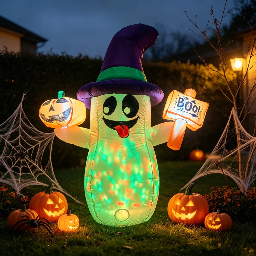 5-Foot LED Halloween Ghost Inflatable
