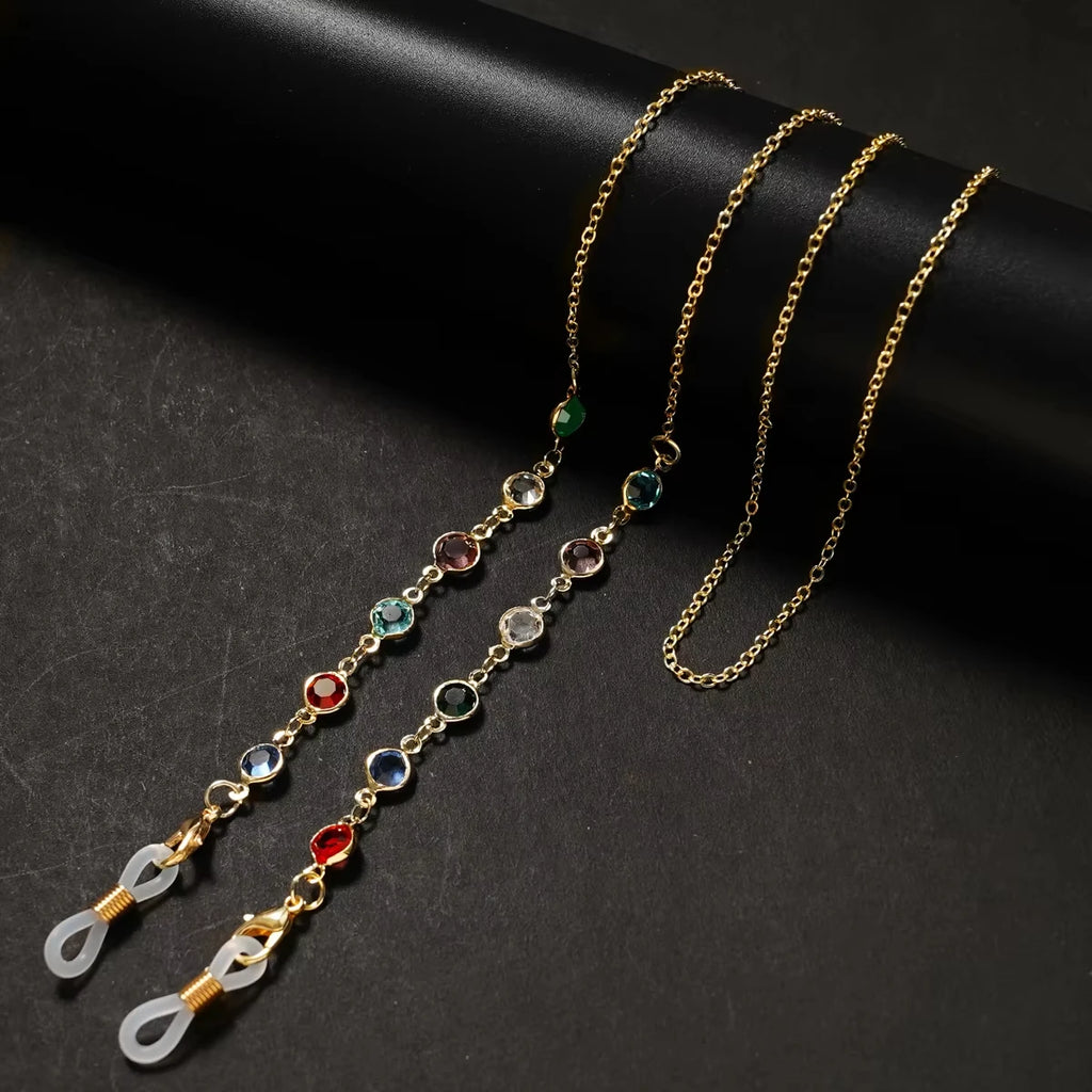 Sun glasses chains for women, crystal chains with acrylic pearls, crystal cables, wholesale fashion jewelry  ﻿