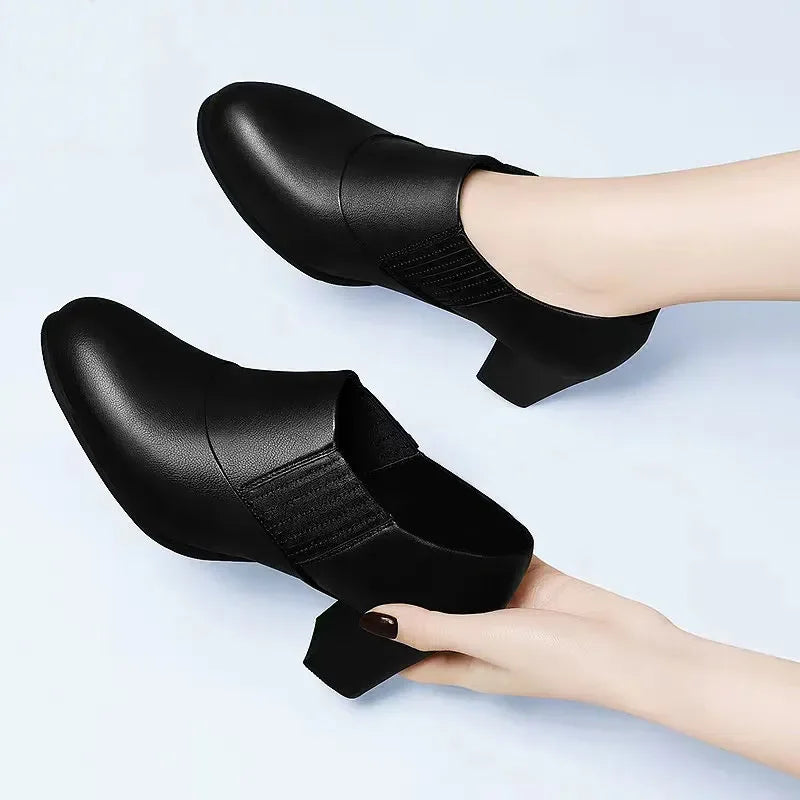 Women Casual European Design High Quality Spring Lace Up Shoes Lady Cool Comfort Black Stylish Heel Boots Botas Femininas G745