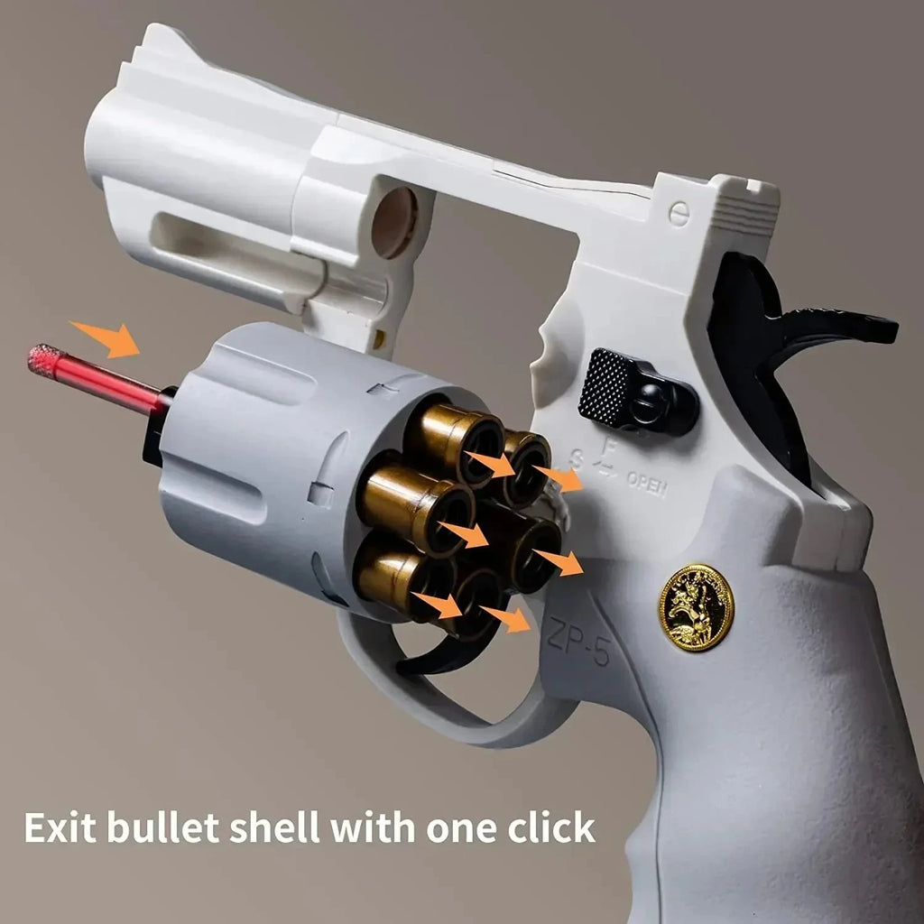 Continuous Firing Soft Dart Bullet Toy Gun ZP5 357 Revolver Launcher Pistol CS Outdoor Battle Game for Kids Adults Play