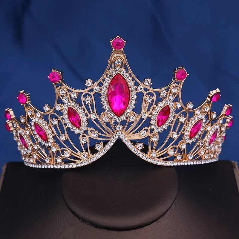 Bridal Crown Baroque Vintage Princess Queen Headwear Crystal Tiara For Women Wedding Crown Hair Dress Accessories Jewelry
