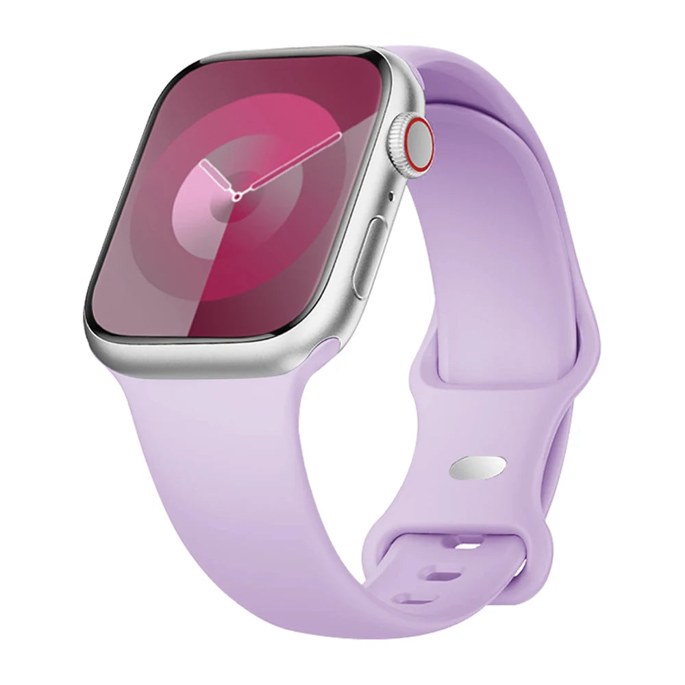 Strap for apple watch band 40mm 44mm 45mm 49mm 41mm 46mm 42mm silicone correas bracelet iwatch series 3 5 6 7 8 9 ultra 2 se 10