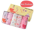 5 Pcs/Box Children Underwear Girl Soft Cotton Girls Briefs Pants Cartoon Lovely Cat Kids Underpants Breathable Panties For Girls