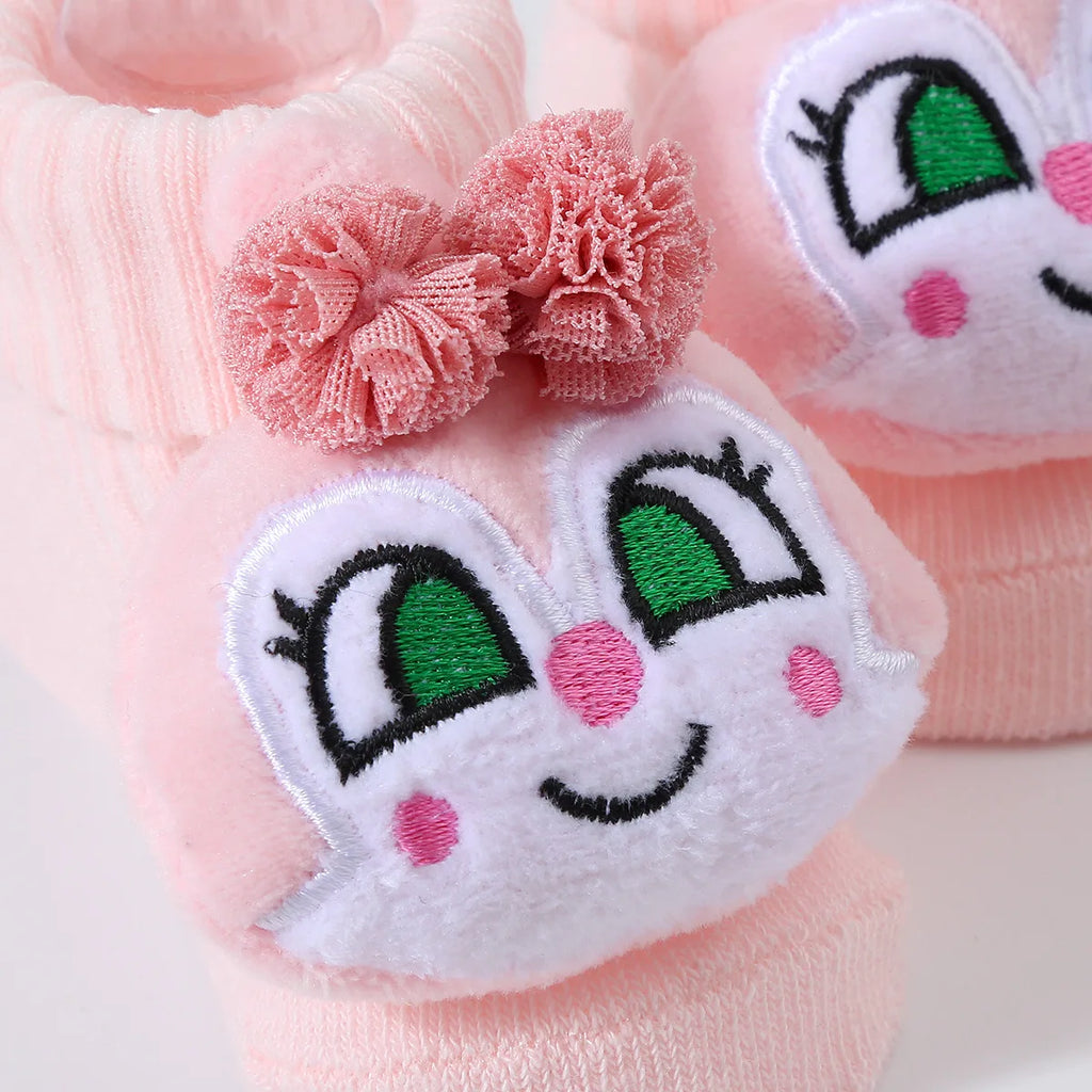 Baby Socks Spring and Autumn Soft Cotton Newborn Baby Socks in The Tube Cartoon 3D Doll Infant Boys Girls Socks 0-6 Months