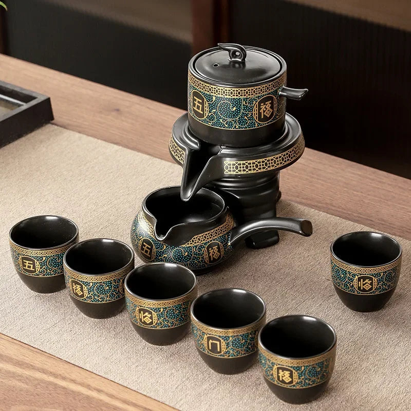 Automatic Kungfu Tea Set  Household Simple Pot Cup Ceramic
