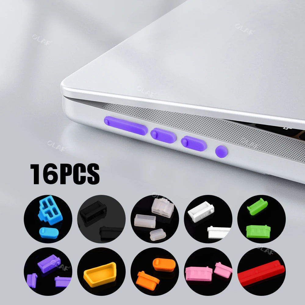 Universal Notebook Usb Silicone Anti Dust Plug16pcs Laptop Dustproof Stopper Dust Plug Usb Computer Interface Waterproof Cover