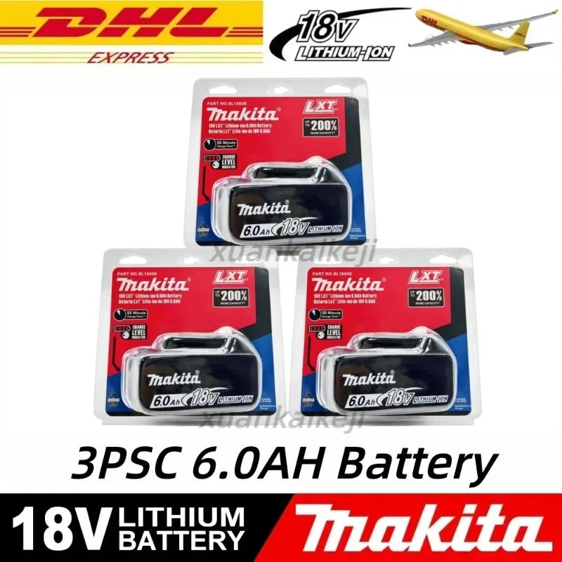 100% Genuine 18V Makita 6Ah Makita Battery BL1840 BL1830B BL1850B  Replacement Lithium Battery